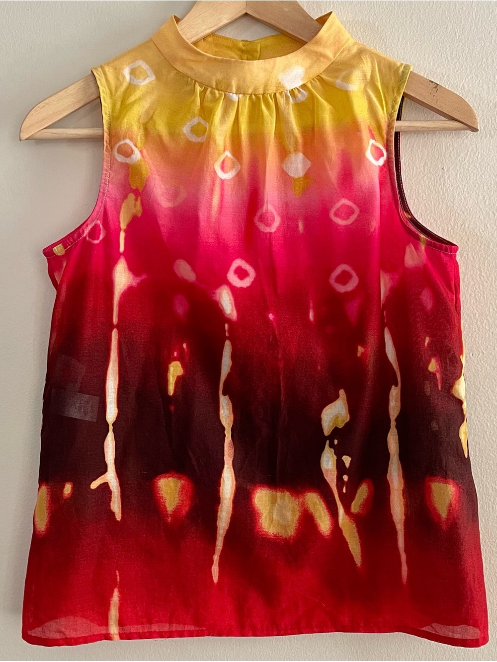 Jones New York Sleeveless Tie-Dye Fade Shell Top - PP (petite XS)